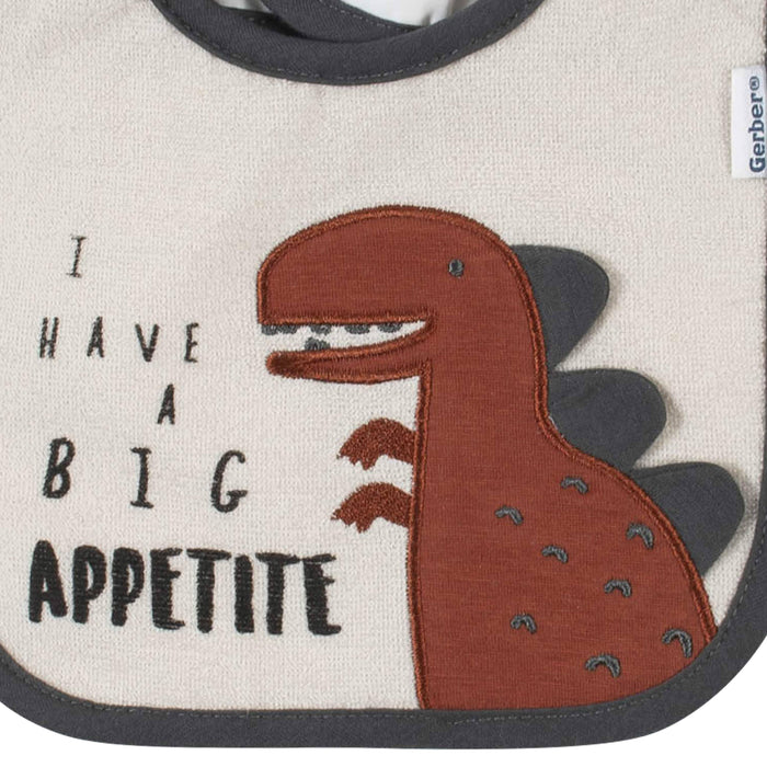21-Piece Baby Boys Dino Terry Bib, Burpcloth, Mittens, Cap and Bootie Sock Set-Gerber Childrenswear