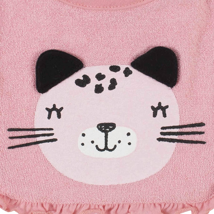 21-Piece Baby Girls Leopard Terry Bib, Burpcloth, Mittens, Cap and Bootie Sock Set-Gerber Childrenswear