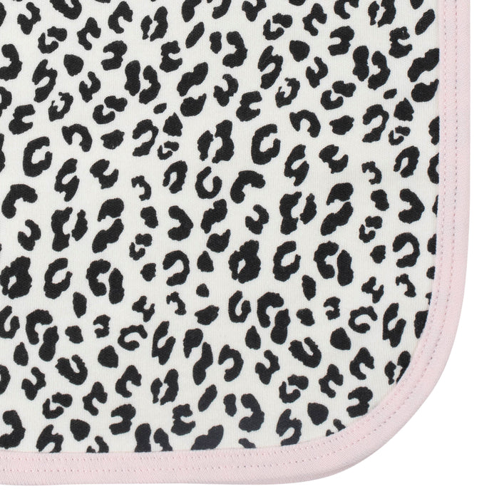 21-Piece Baby Girls Leopard Terry Bib, Burpcloth, Mittens, Cap and Bootie Sock Set-Gerber Childrenswear