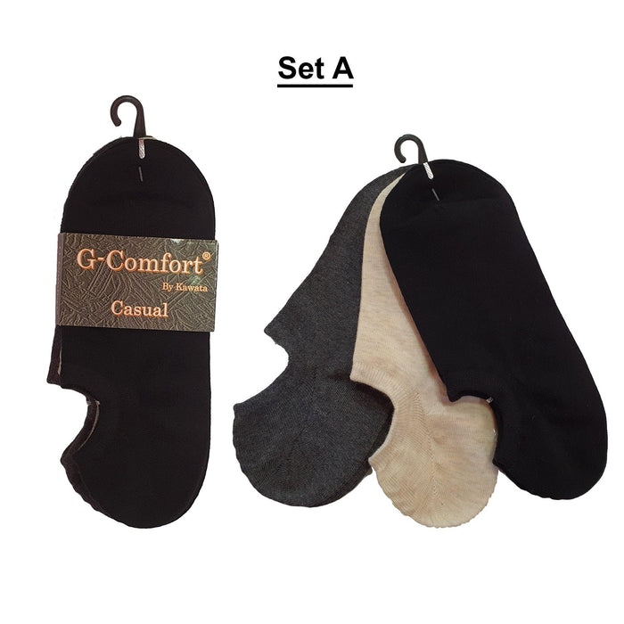 3-in-1 Loafer Ankle Cotton Socks - Kawata House of Socks