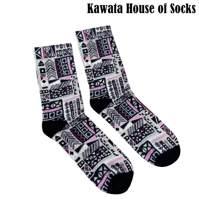 3-in-1 Motif Designs Bundle Mid-Calf Socks EU38-EU43 ( Set A )