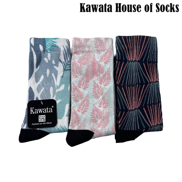 3-in-1 Motif Designs Bundle Mid-Calf Socks EU38-EU43 ( Set B )