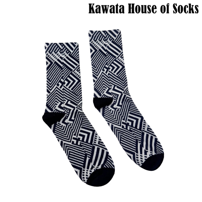 3-in-1 Motif Designs Bundle Mid-Calf Socks EU38-EU43 ( Set D )