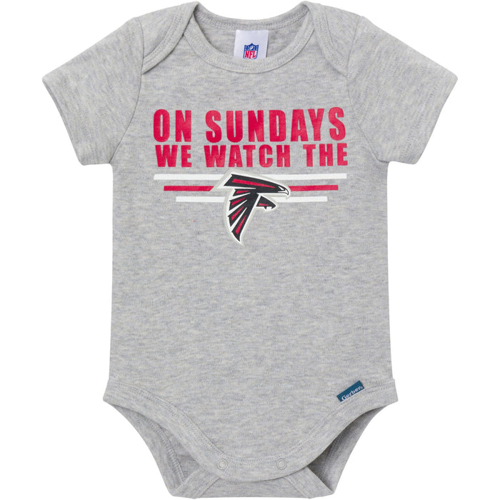 3-Pack Baby Boys Atlanta Falcons Bodysuit Set NFL NFL