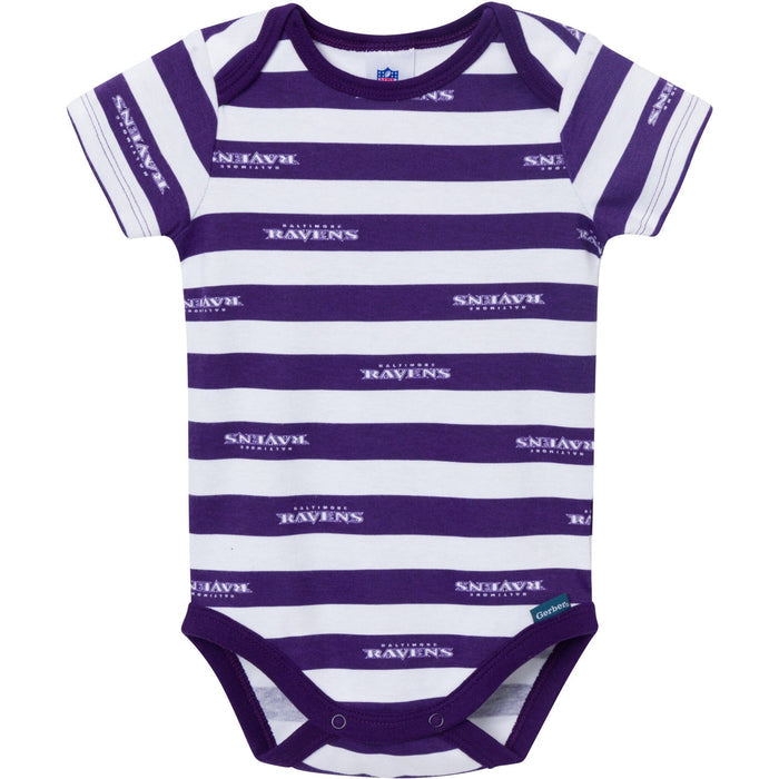 3-Pack Baby Boys Baltimore Ravens Bodysuit Set Onesies Bodysuits NFL