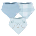 3-Pack Baby Boys Blue Bandana Bib bibs Just Born®