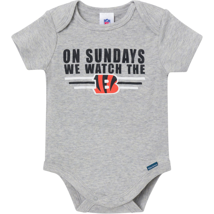 3-Pack Baby Boys Cincinatti Bengals Bodysuit Set NFL NFL
