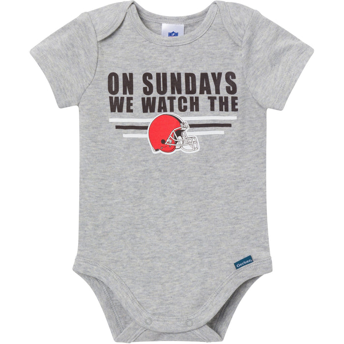 3-Pack Baby Boys Cleveland Browns Bodysuit Set NFL NFL