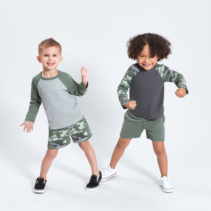 3-Pack Baby & Toddler Boys Color Me Camo Long Sleeve Baseball Tees-Gerber Childrenswear