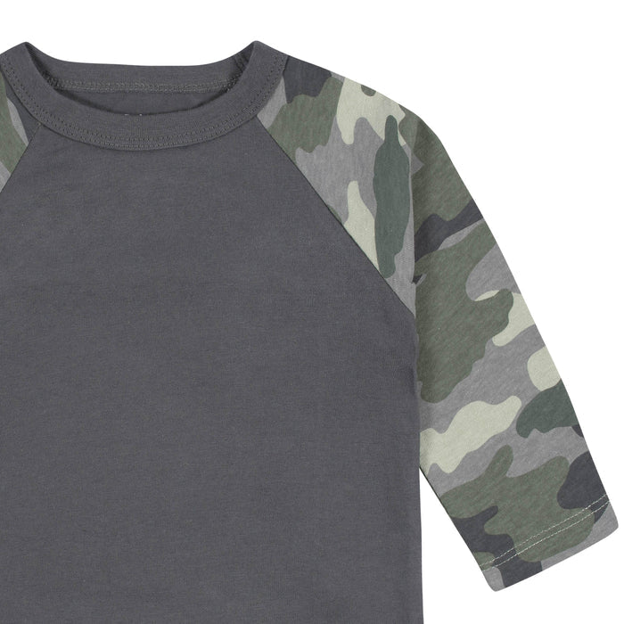 3-Pack Baby & Toddler Boys Color Me Camo Long Sleeve Baseball Tees-Gerber Childrenswear