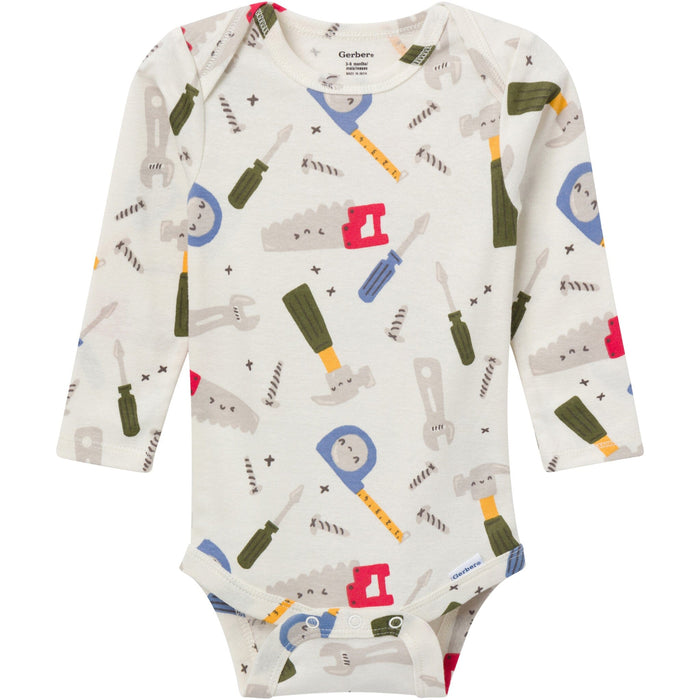 3-Pack Baby Boys Daddy'S Little Helper Long Sleeve Onesies® Bodysuits Onesies Bodysuits Gerber®