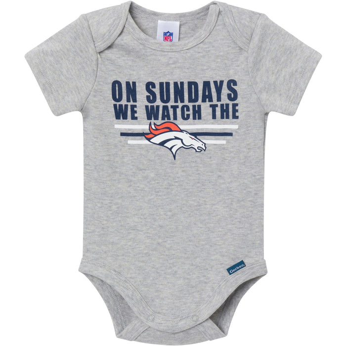 3-Pack Baby Boys Denver Broncos Bodysuit Set NFL NFL