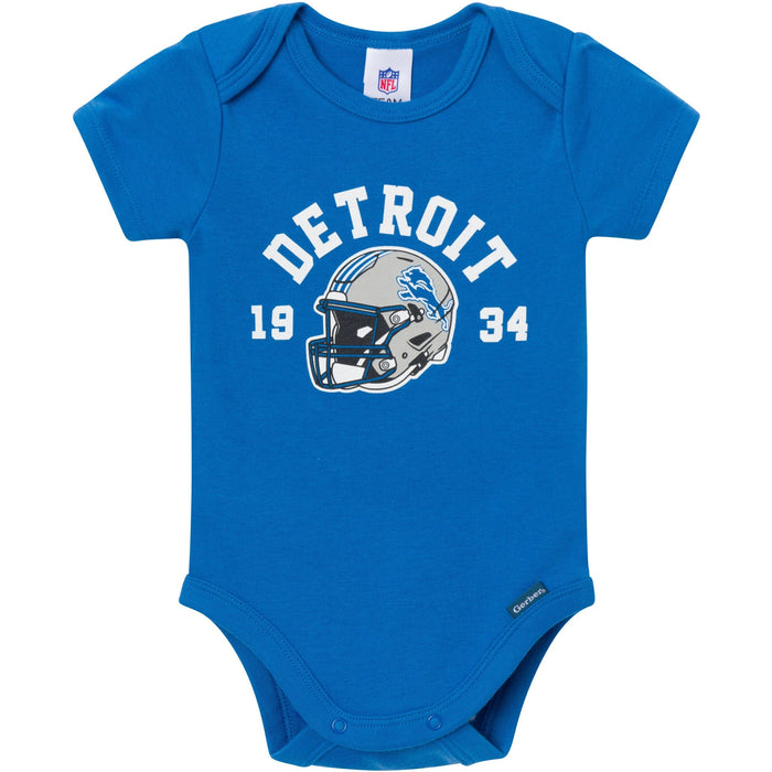 3-Pack Baby Boys Detroit Lions Bodysuit Set Onesies Bodysuits NFL