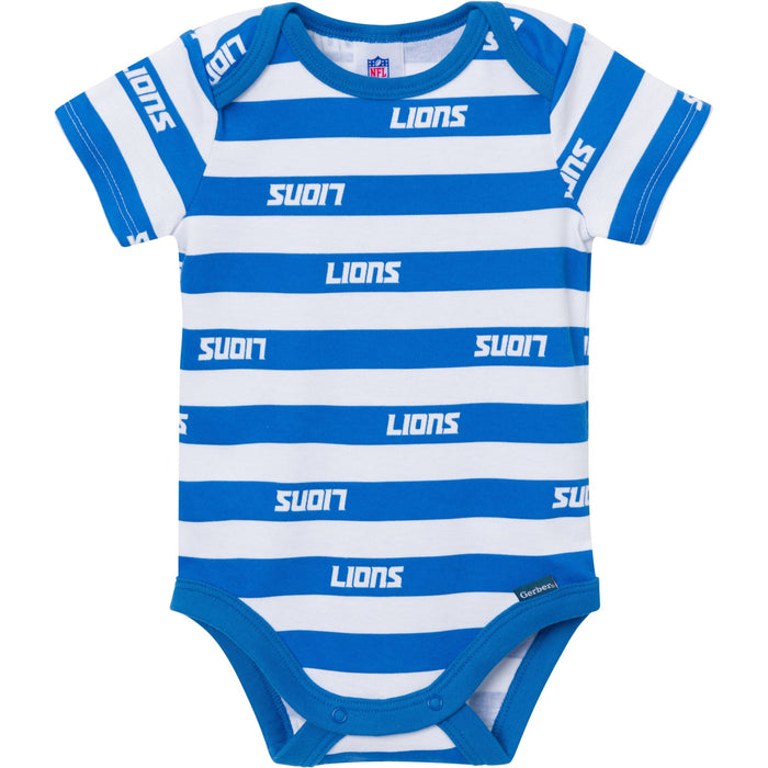 3-Pack Baby Boys Detroit Lions Bodysuit Set Onesies Bodysuits NFL