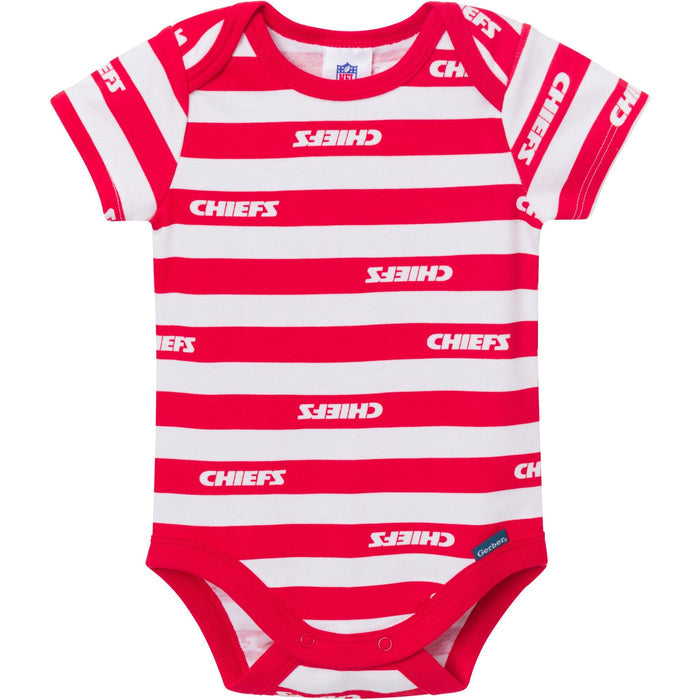 3-Pack Baby Boys Kansas City Chiefs Bodysuit Set NFL NFL