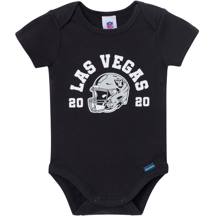 3-Pack Baby Boys Las Vegas Raiders Bodysuit Set Onesies Bodysuits NFL