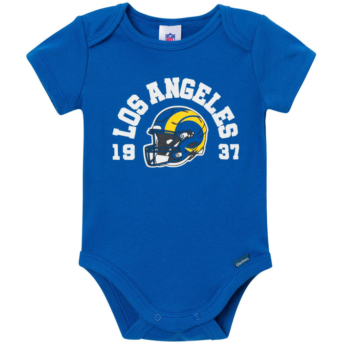 3-Pack Baby Boys Los Angeles Rams Bodysuit Set Onesies Bodysuits NFL