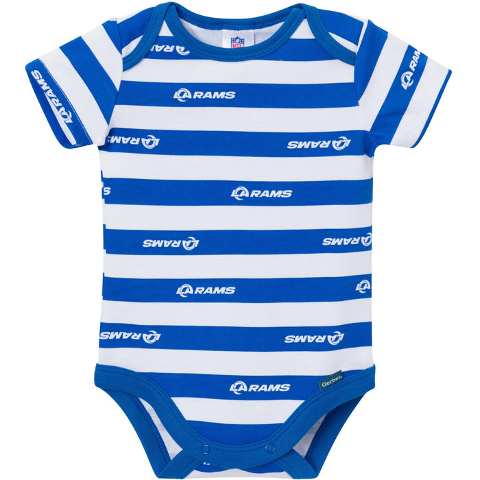 3-Pack Baby Boys Los Angeles Rams Bodysuit Set Onesies Bodysuits NFL