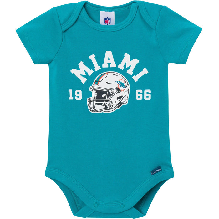 3-Pack Baby Boys Miami Dolphins Bodysuit Set NFL NFL