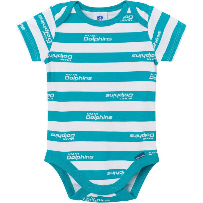 3-Pack Baby Boys Miami Dolphins Bodysuit Set NFL NFL