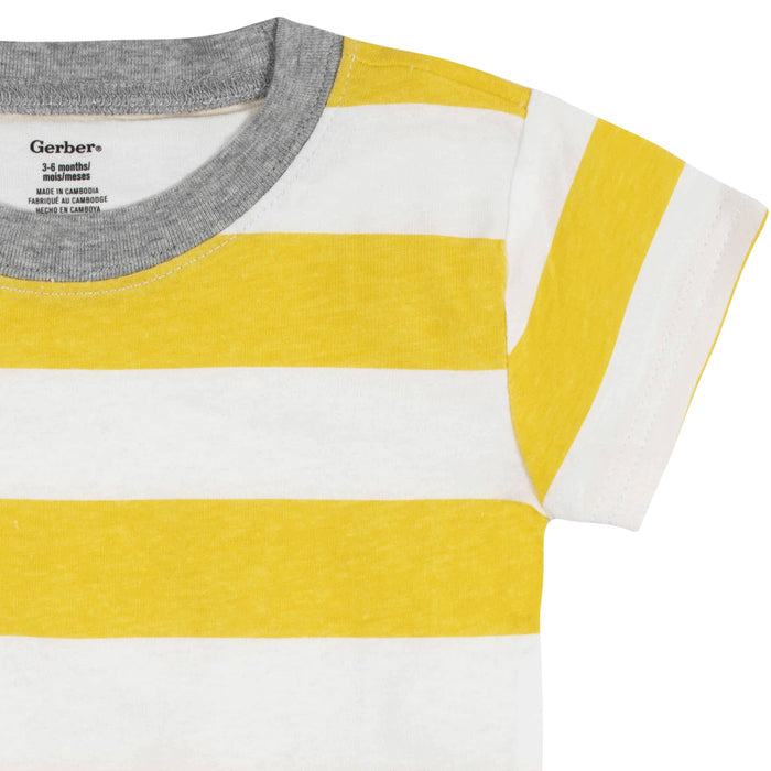 3-Pack Baby & Toddler Boys Neat Neutrals Short Sleeve Pocket Tees-Gerber Childrenswear