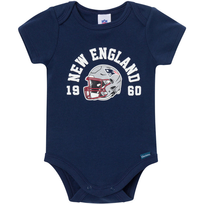 3-Pack Baby Boys New England Patriots Bodysuit Set Onesies Bodysuits NFL
