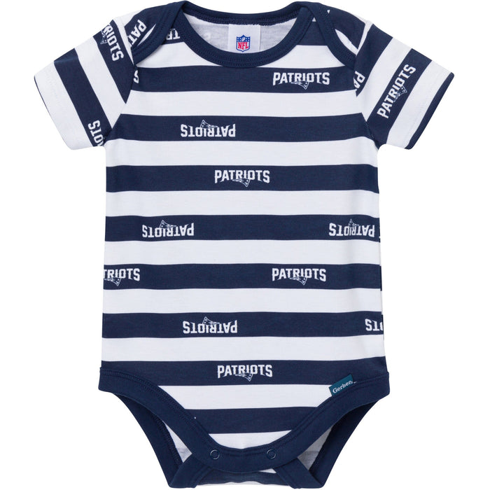 3-Pack Baby Boys New England Patriots Bodysuit Set Onesies Bodysuits NFL