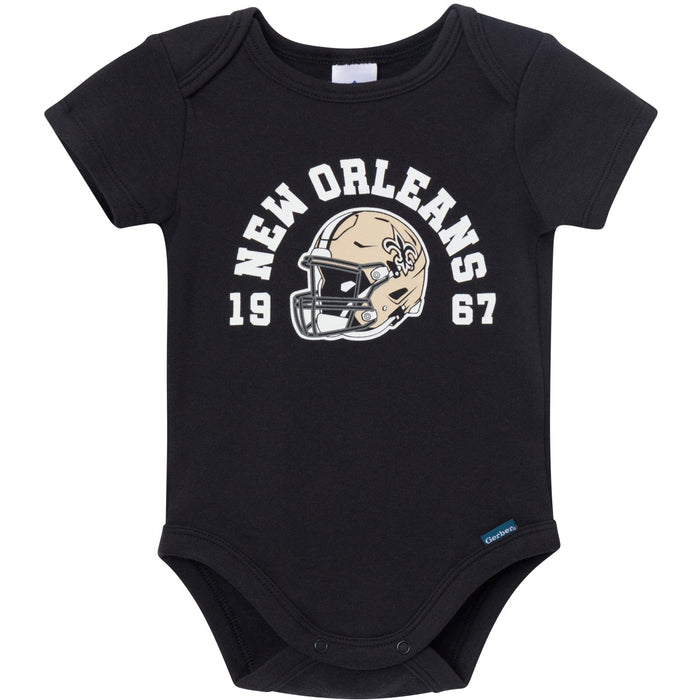 3-Pack Baby Boys New Orleans Saints Bodysuit Set Onesies Bodysuits NFL