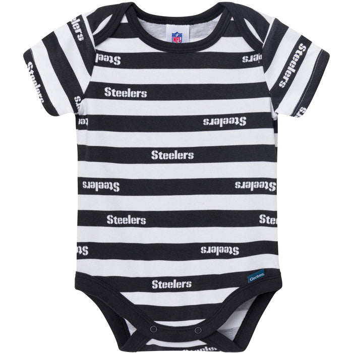 3-Pack Baby Boys Pittsburgh Steelers Bodysuit Set Onesies Bodysuits NFL