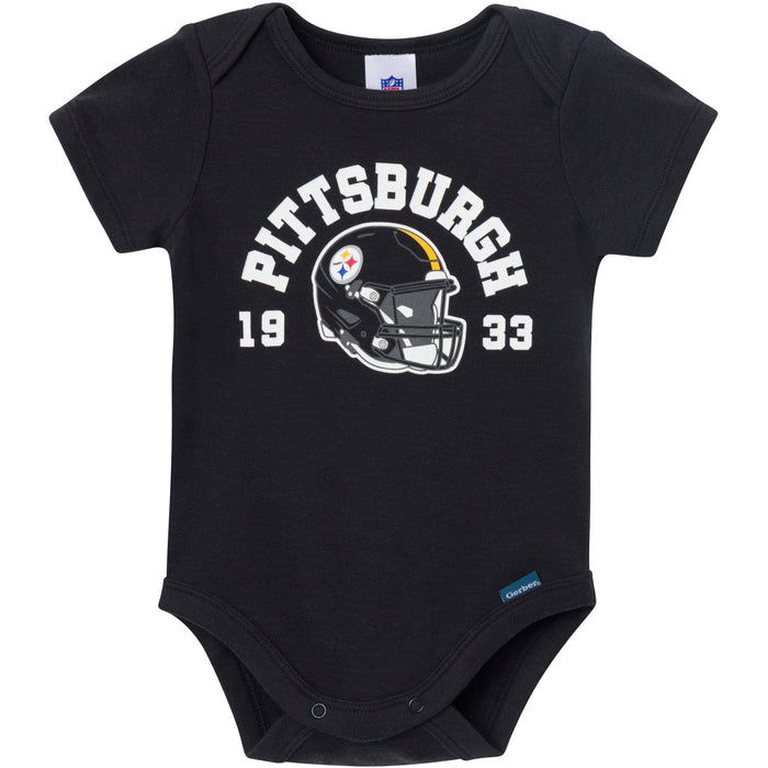 3-Pack Baby Boys Pittsburgh Steelers Bodysuit Set Onesies Bodysuits NFL