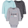 3-Pack Baby Boys Polar Pals Long Sleeve Onesies® Bodysuits