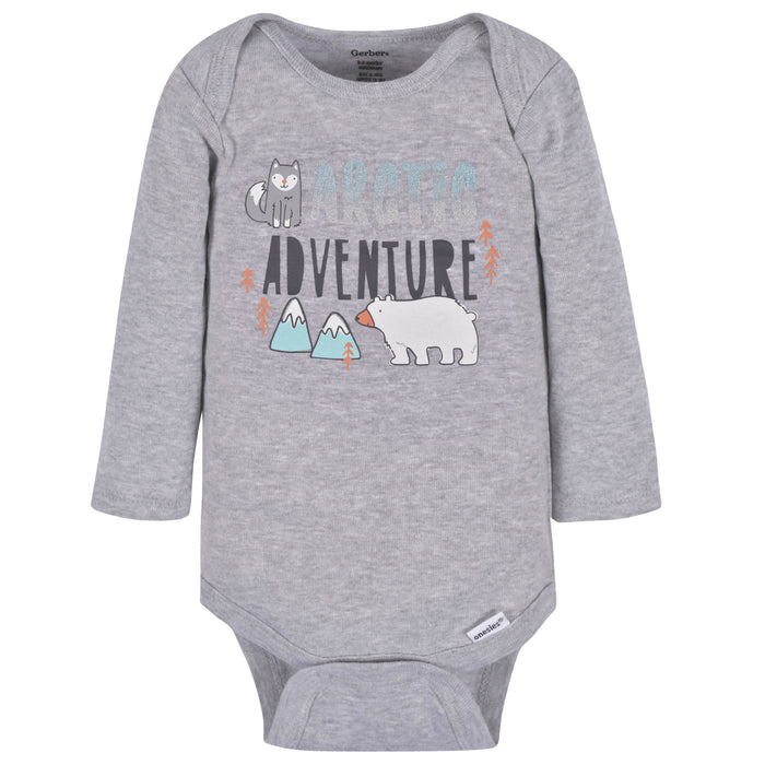3-Pack Baby Boys Polar Pals Long Sleeve Onesies® Bodysuits
