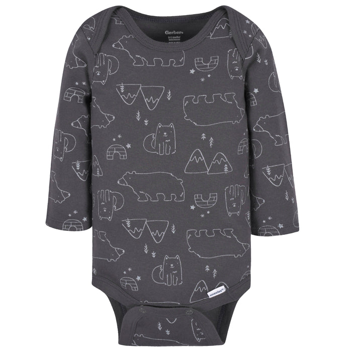 3-Pack Baby Boys Polar Pals Long Sleeve Onesies® Bodysuits