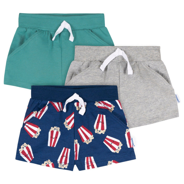 3-Pack Baby Boys Popcorn Knit Shorts Pants & Bottoms Gerber®