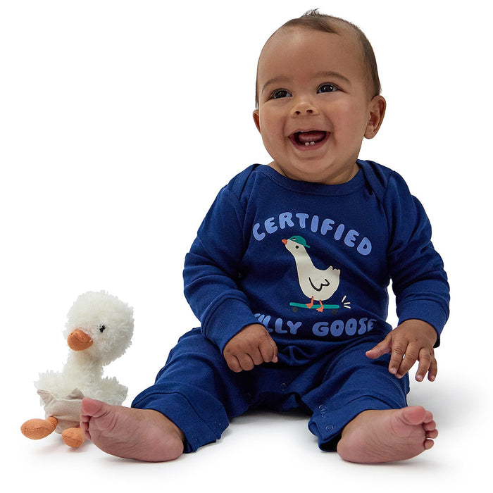 3-Pack Baby Boys Silly Goose Lap Shoulder Rompers rompers Onesies® Brand
