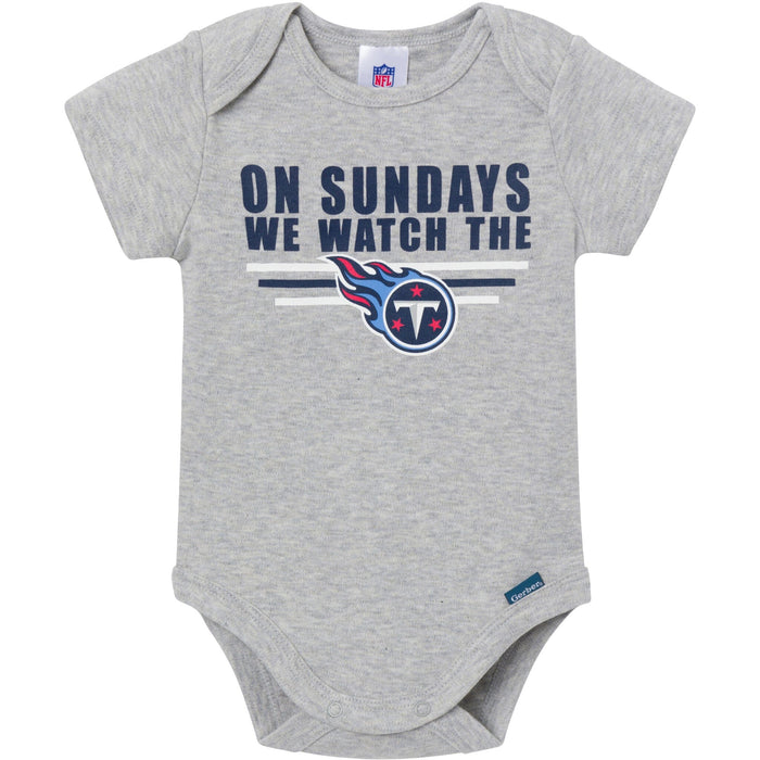3-Pack Baby Boys Tennessee Titans Bodysuit Set Onesies Bodysuits NFL