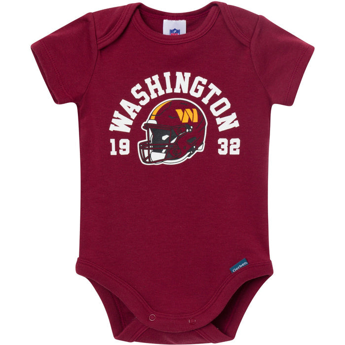 3-Pack Baby Boys Commanders Bodysuit Set NFL NFL
