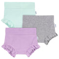 3-Pack Baby Girls Aqua, Gray & Purple Bubble Shorts Pants & Bottoms Gerber®