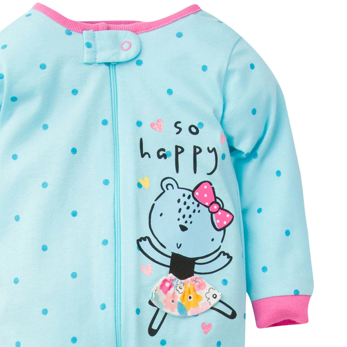 3-Pack Baby Girls Bear Sleep 'N Plays