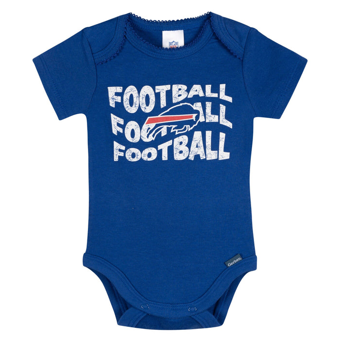 3-Pack Baby Girls Buffalo Bills Bodysuit Set Onesies Bodysuits NFL