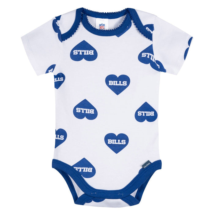 3-Pack Baby Girls Buffalo Bills Bodysuit Set Onesies Bodysuits NFL