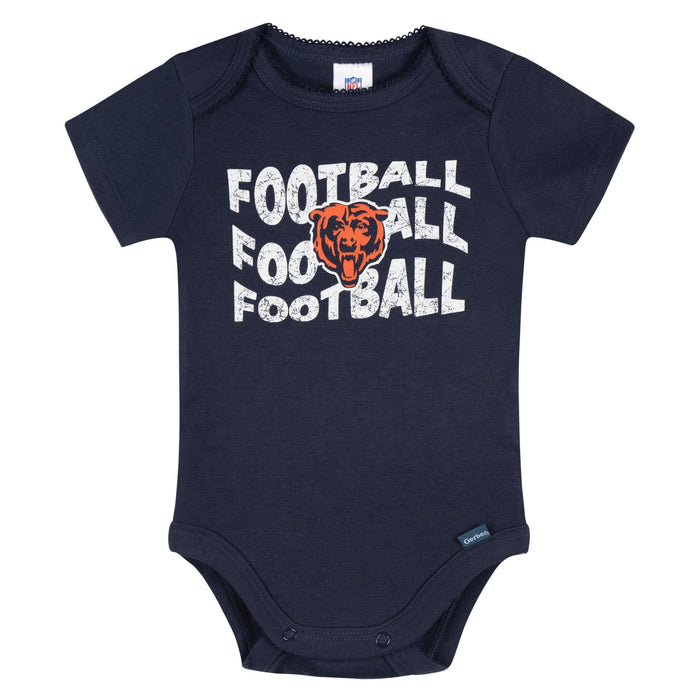3-Pack Baby Girls Chicago Bears Bodysuit Set Onesies Bodysuits NFL