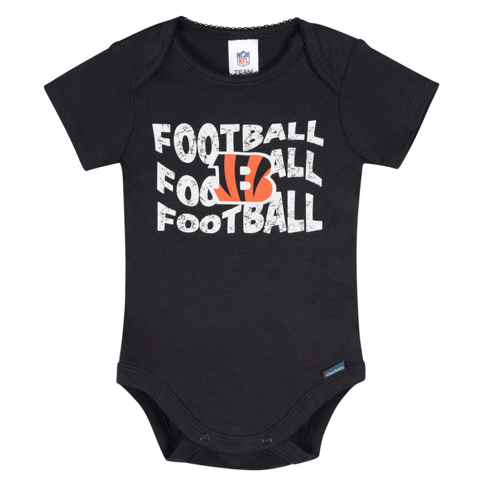 3-Pack Baby Girls Cincinatti Bengals Bodysuit Set Onesies Bodysuits NFL