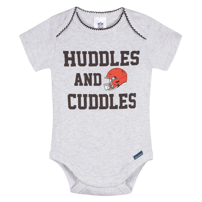 3-Pack Baby Girls Cleveland Browns Bodysuit Set Onesies Bodysuits NFL
