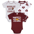 3-Pack Baby Girls Commanders Bodysuit Set Onesies Bodysuits NFL