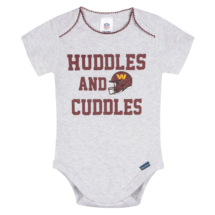 3-Pack Baby Girls Commanders Bodysuit Set Onesies Bodysuits NFL