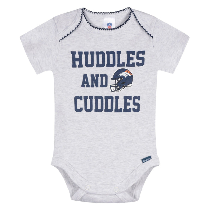 3-Pack Baby Girls Denver Broncos Bodysuit Set Onesies Bodysuits NFL