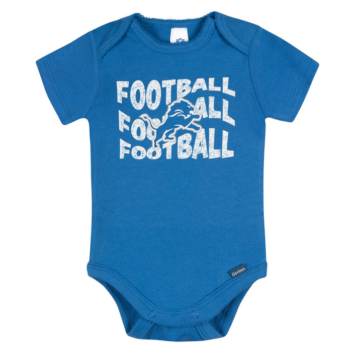 3-Pack Baby Girls Detroit Lions Bodysuit Set Onesies Bodysuits NFL