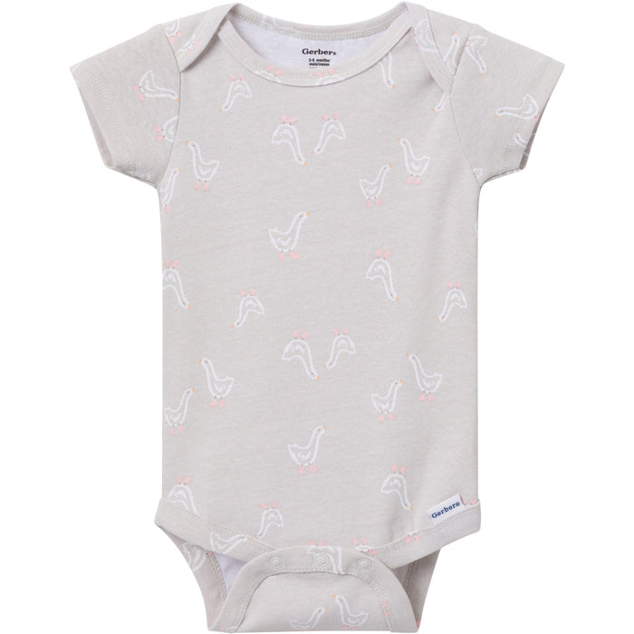 3-Pack Baby Girls Farm Family Short Sleeve Onesies® Bodysuits Onesies Bodysuits Gerber®