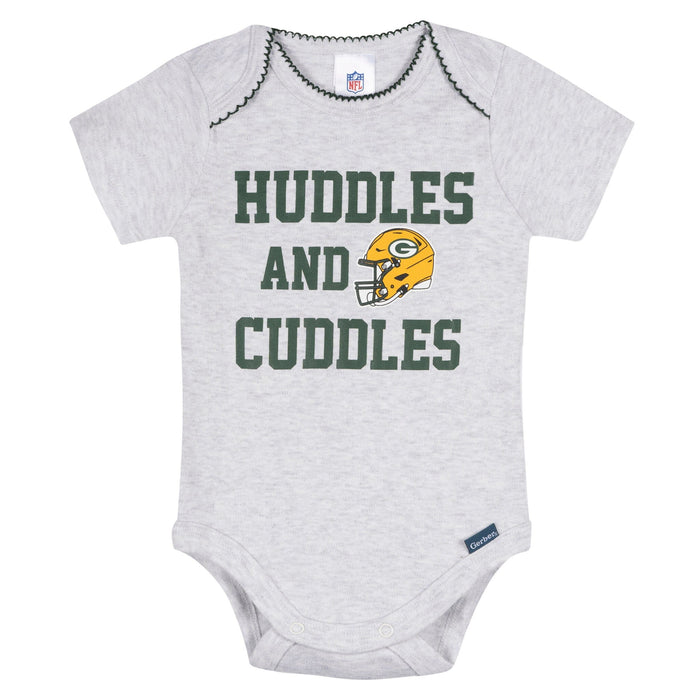 3-Pack Baby Girls Green Bay Packers Bodysuit Set Onesies Bodysuits NFL